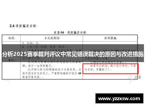 分析2025赛季裁判评议中常见错误裁决的原因与改进措施